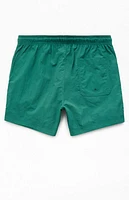 Pacsun Green Collegiate 4.5" Swim Trunks