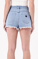 ABRAND High Waisted Relaxed Denim Shorts