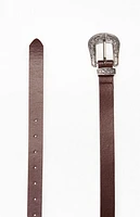 Pacsun Brown Basic Western Buckle Belt