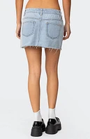 Edikted Shining Star Denim Mini Skirt