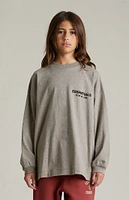 Fear of God Essentials Kids Heather Grey Long Sleeve T-Shirt