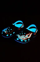 Crocs Kids Classic Glow-in-the-Dark Flames Clogs