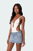 Edikted Textured Cut Out Bodysuit