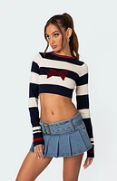 Edikted Berry Cropped Sweater