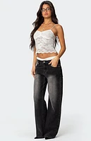 Edikted Rut Sheer Lace Tank Top