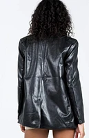 Jocelyn Faux Leather Blazer