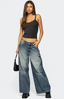 Edikted Aspyn V Neck Ribbed Tank Top