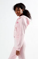 True Religion x Playboy Crystal Shrunken Zip Up Hoodie