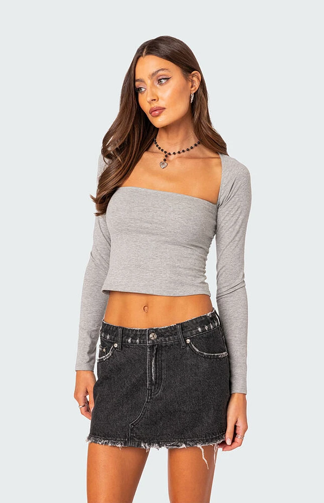 Edikted Urban Girl Wide Neck Top