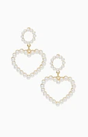 Loving Pearl Heart Earrings