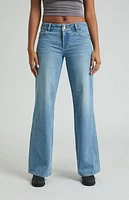 Pacsun Medium Indigo Double Button Low Rise Baggy Jeans