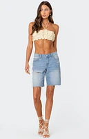 Edikted Flower Girl Crochet Crop Top