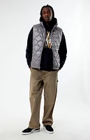 Gray Quilted Vest