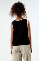 Little Lies Contrast Binding Sweater Tank Top