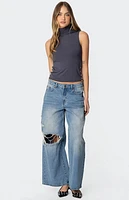Edikted Coral Turtle Neck Top