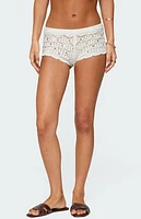 Edikted Elisa Open Knit Shorts