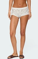 Edikted Elisa Open Knit Shorts