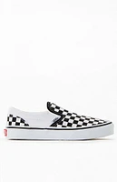 Vans Kids White & Checker Classic Slip-On Shoes