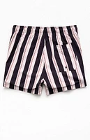 PacSun Black Striped 4.5'' Swim Trunks