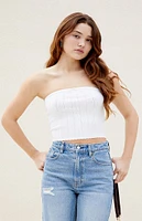 Beverly and Beck Quinn Pointelle Tube Top