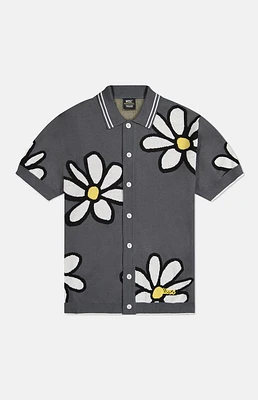 WeSC America Inc Asphalt Daisy Short Sleeve Polo Cardigan