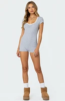 Edikted Lincoln Ribbed Romper