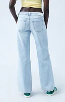 PacSun Eco Indigo Ripped Low Rise Wide Leg Jeans