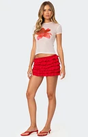 Edikted Constance Ruffled Mini Skirt