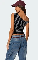 Edikted Keryn Striped Asymmetric Top