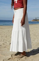 John Galt White Nadia Maxi Skirt