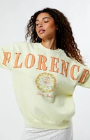 Golden Hour Florence Angel Wreath Crew Neck Sweatshirt