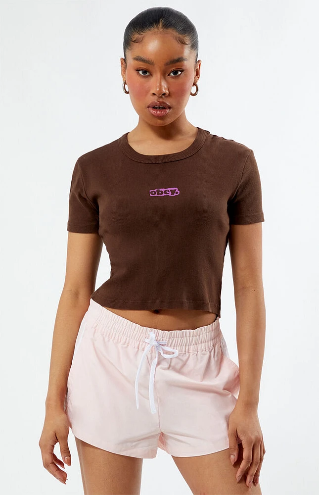 Obey Obery Collage Cropped T-Shirt