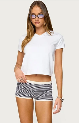 Edikted Ornella V Neck T-Shirt