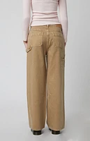 Pacsun Kids Khaki Baggy Carpenter Jeans
