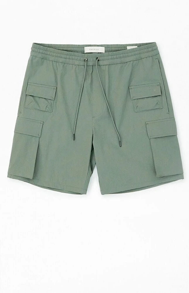 Pacsun Green Cargo Shorts