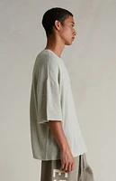 Fear of God Essentials Heather Stone Waffle Knit Short Sleeve T-Shirt