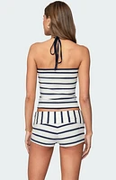 Edikted Lorenza Striped Halter Top