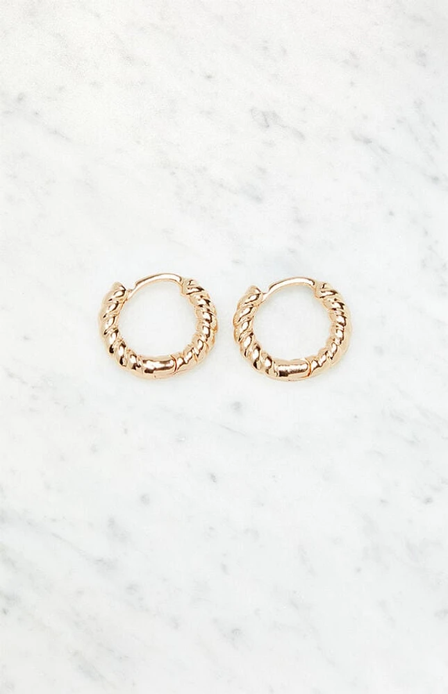 John Galt Gold Croissant Hoop Earrings