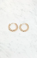 John Galt Gold Croissant Hoop Earrings