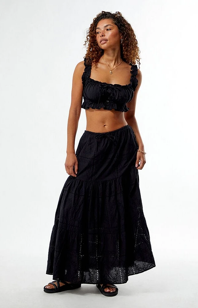 WEWOREWHAT Midi Pull On Skirt