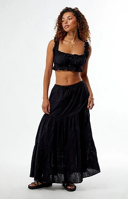 WEWOREWHAT Midi Pull On Skirt
