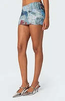Edikted Love Letter Printed Mesh Mini Skirt