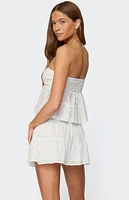 Edikted Dora Strapless Eyelet Babydoll Top