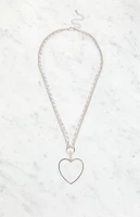LA Hearts Chunky Cross Layered Necklace