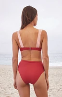 Cupshe Escaping Colorblock High Waisted Bikini Bottom