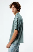 PacSun Embroidered Stripe Camp Shirt