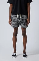 Pacsun Black Paisley Tapestry Shorts