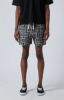 PacSun Black Paisley Tapestry Shorts