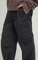 PacSun Black Nylon Baggy Cargo Pants