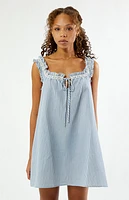 Your Favorite Striped Tie Front Mini Dress